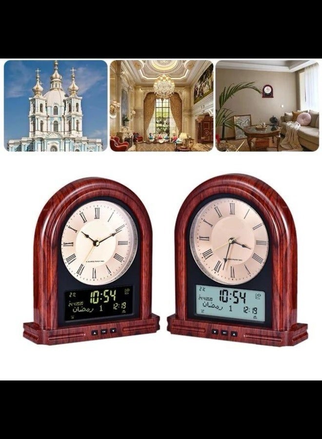 Azan Moque Wireless Prayer Clock, Muslim Wall Clock, Digital Alarm, Ramadan Home Decor, ISLM Calendar