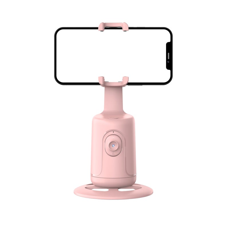 AI Face Recognition Phone Gimbal Live Streaming Follow-up PTZ/Pink