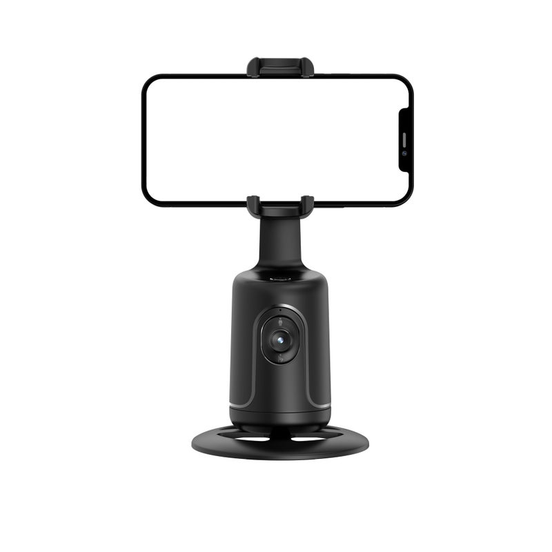 AI Face Recognition Phone Gimbal Live Streaming Follow-up PTZ/black