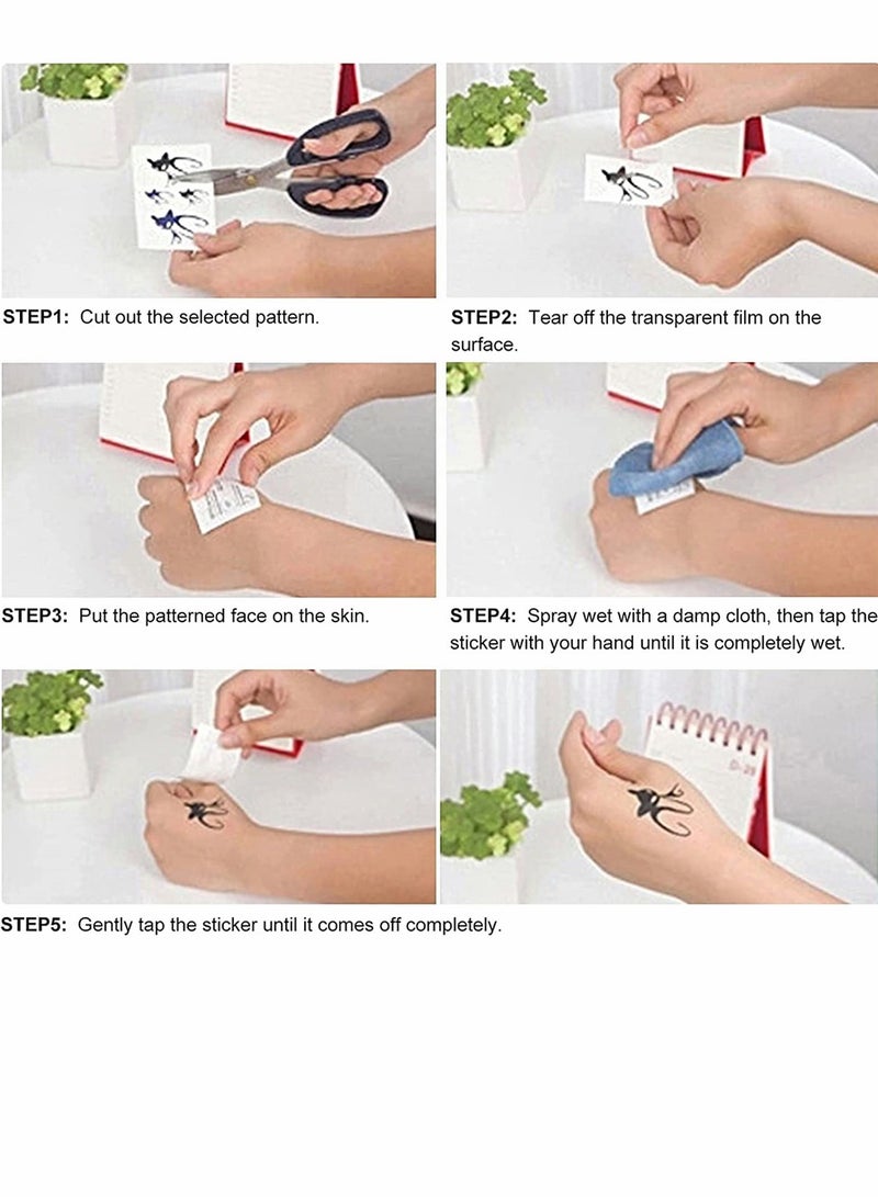 Temporary Baby Hair Tattoo Stickers, Waterproof Tattoos Body Makeup for Women, Edge Tattoo Edges Curly Hair Salon DIY Hairstyling Hair Stickers Template Makeup Tool