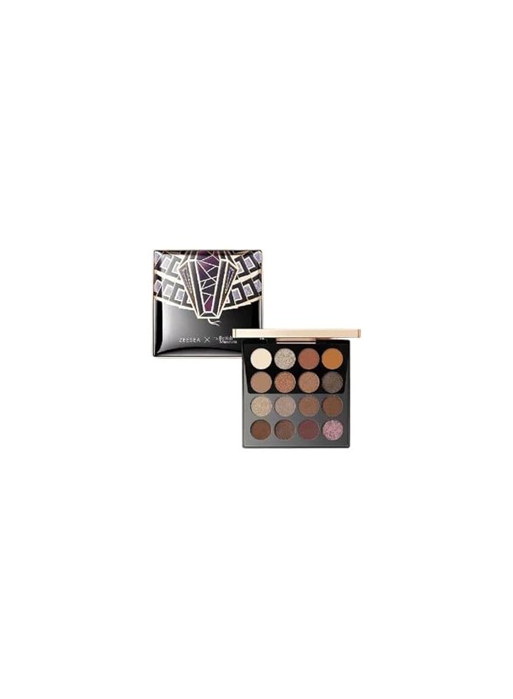 ZEESEA Egypt-Inspired Eyeshadow Palette: Enchanting Shade Collection | 16 Color Shade Pigmented Makeup Set for Dramatic N Everyday Looks | (01# The Anderson Cat Pallette)