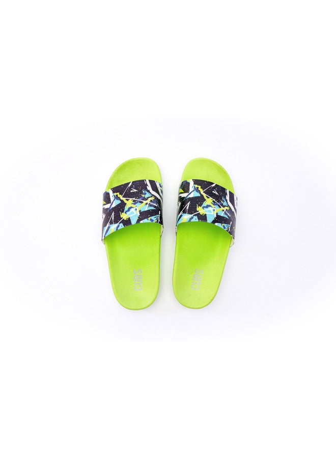 Printed Everyday Wear Eco-Friendly Pvc Slides For Kids Lightweight Easy To Wash And Anti-Slip Soles