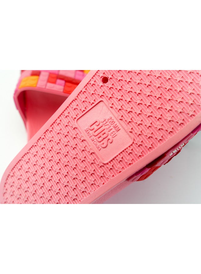 Printed Everyday Wear Eco-Friendly Pvc Slides For Girls Lightweight Easy To Wash And Anti-Slip Soles