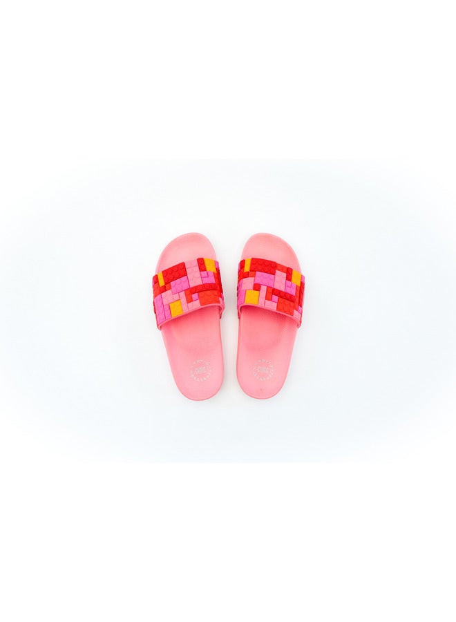 Printed Everyday Wear Eco-Friendly Pvc Slides For Girls Lightweight Easy To Wash And Anti-Slip Soles