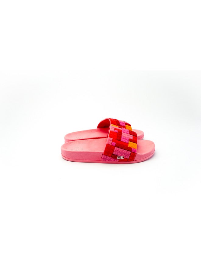 Printed Everyday Wear Eco-Friendly Pvc Slides For Girls Lightweight Easy To Wash And Anti-Slip Soles