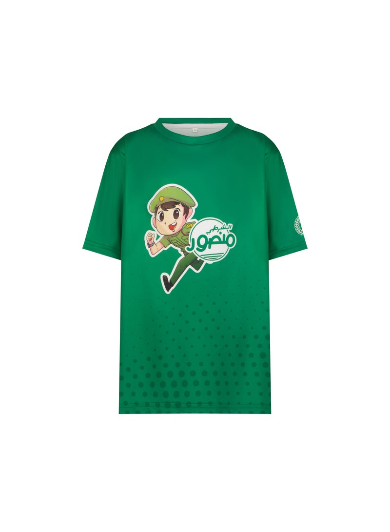 Dubai Police Mansour Kids T-shirt Green