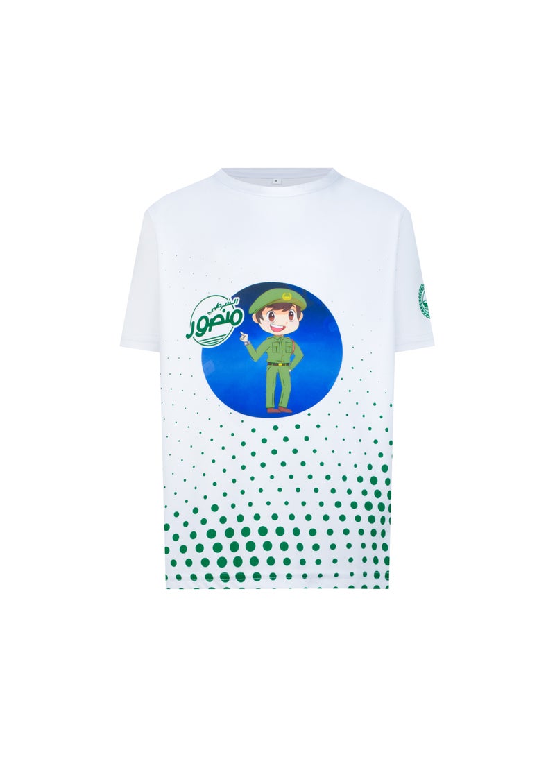 Dubai Police Mansour Kids T-shirt White