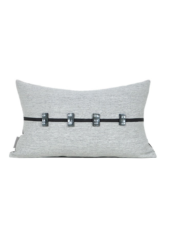 Buttoned Rectangular Decorative Cushion