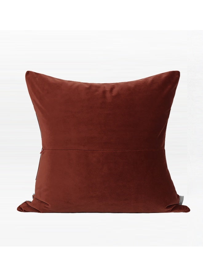 Scarlet And Slate Stripe Cushion