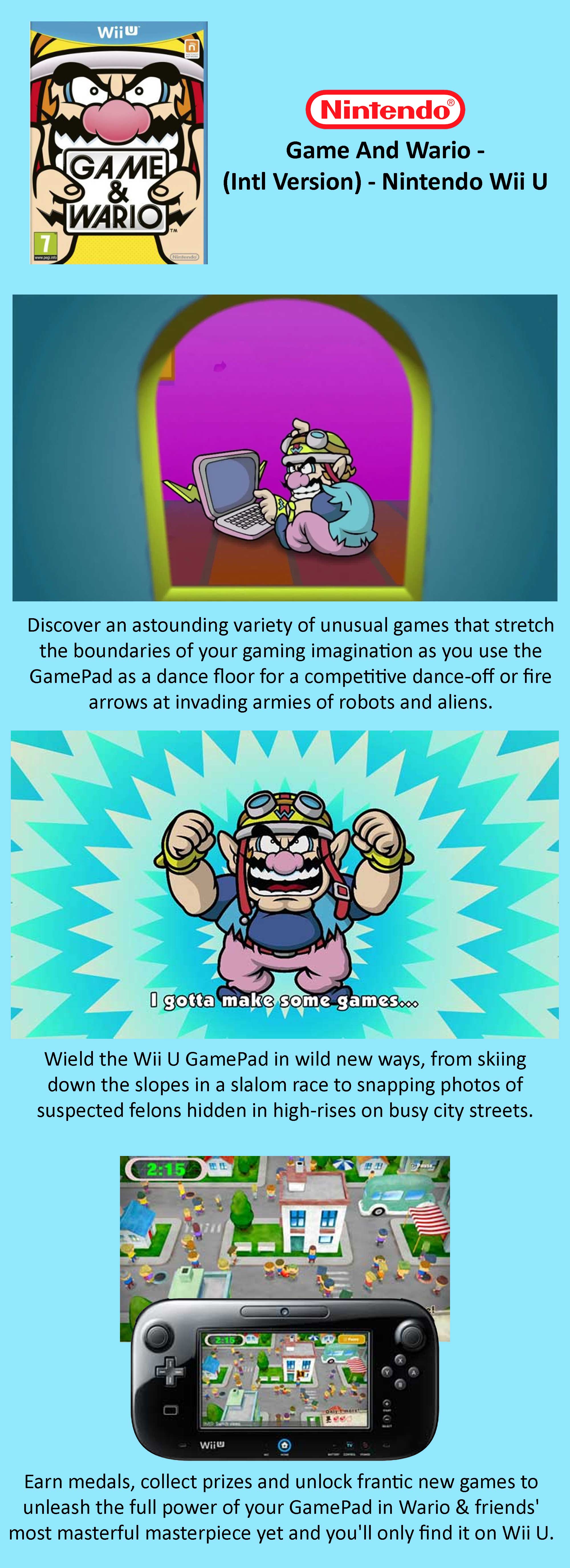 Game And Wario - (Intl Version) - Nintendo Wii U