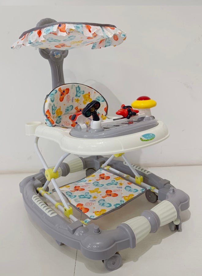 Multifunctional Baby Walker - Gray