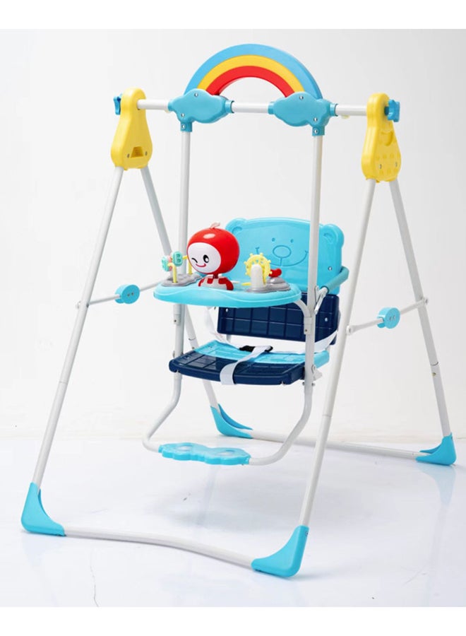 Portable Baby Rainbow Swing - Blue