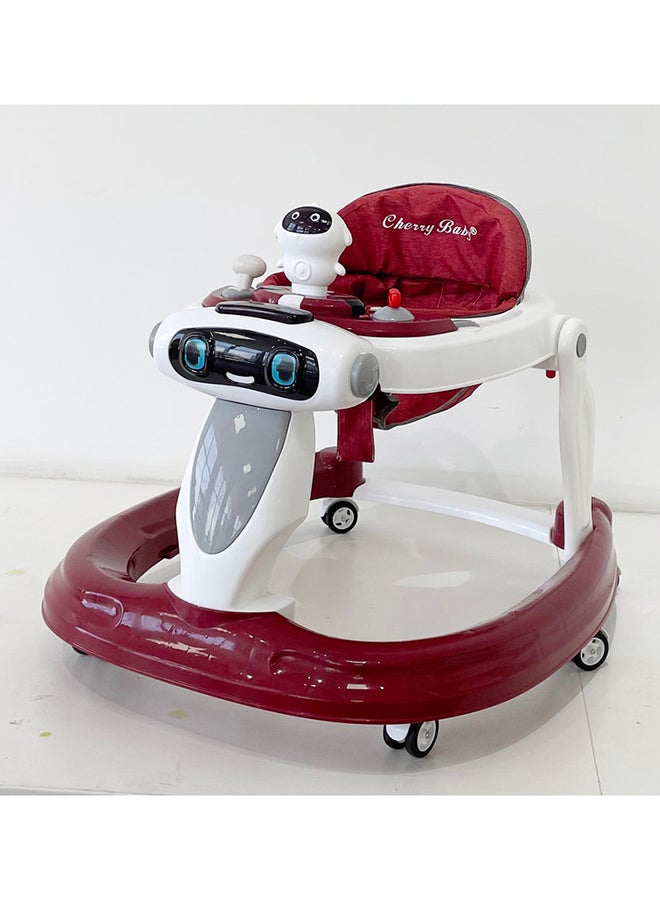 Multifunctional Baby Walker - Burgundy