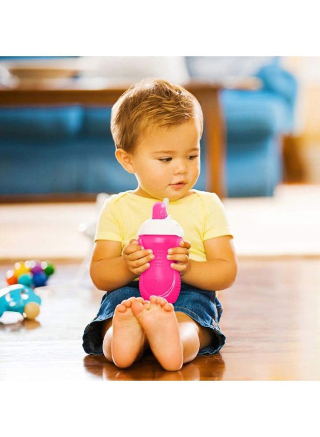 Bite Proof Sippy Cup, 9 Oz - Pink/White