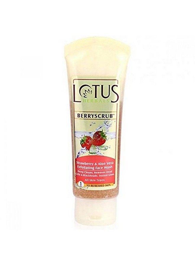 Strawberry And Aloe Vera Exfoliating Face Wash Berryscrub 80Gm (Pack Of 3)