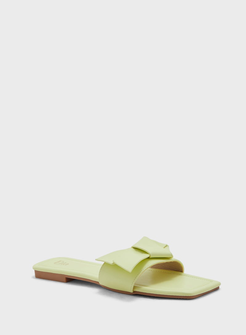 Bow Detail Flat Sandal