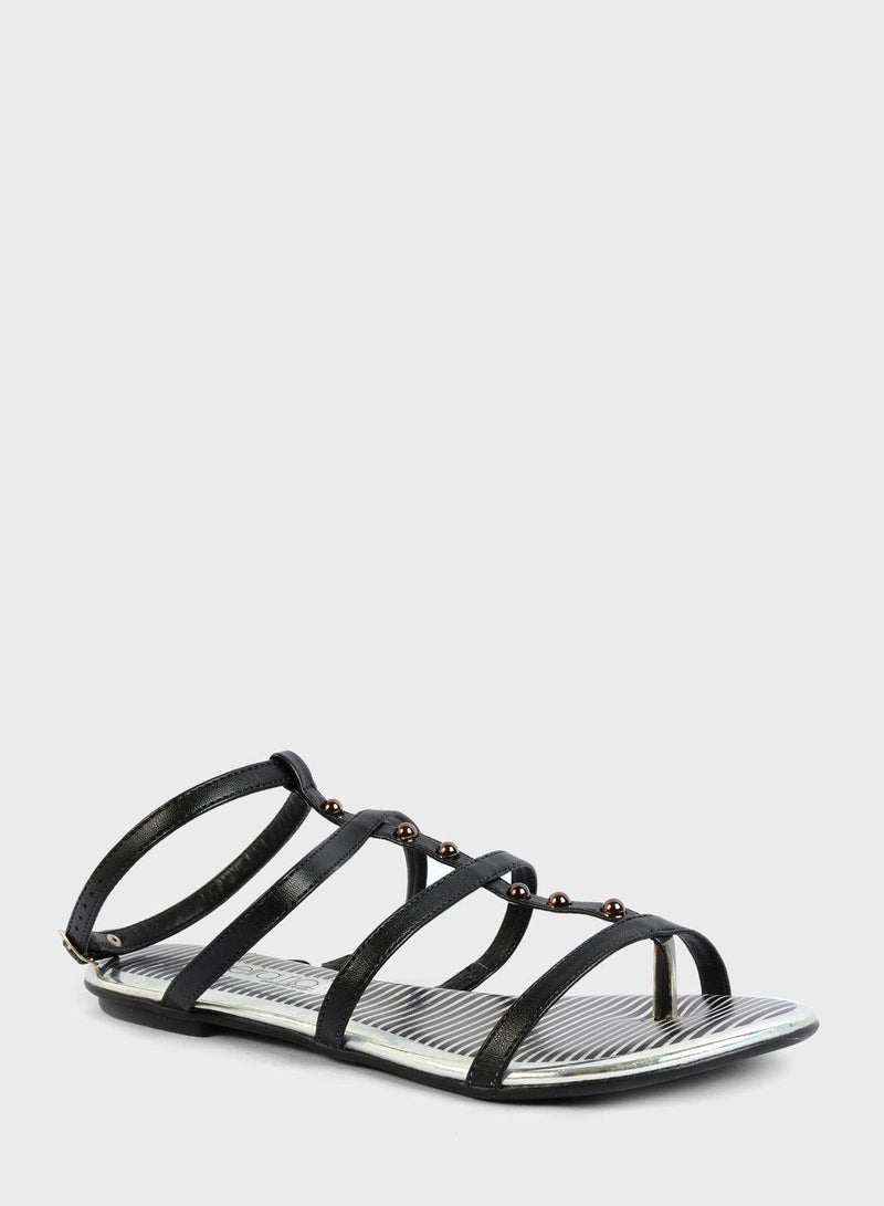 Multi Strap Flat Sandals