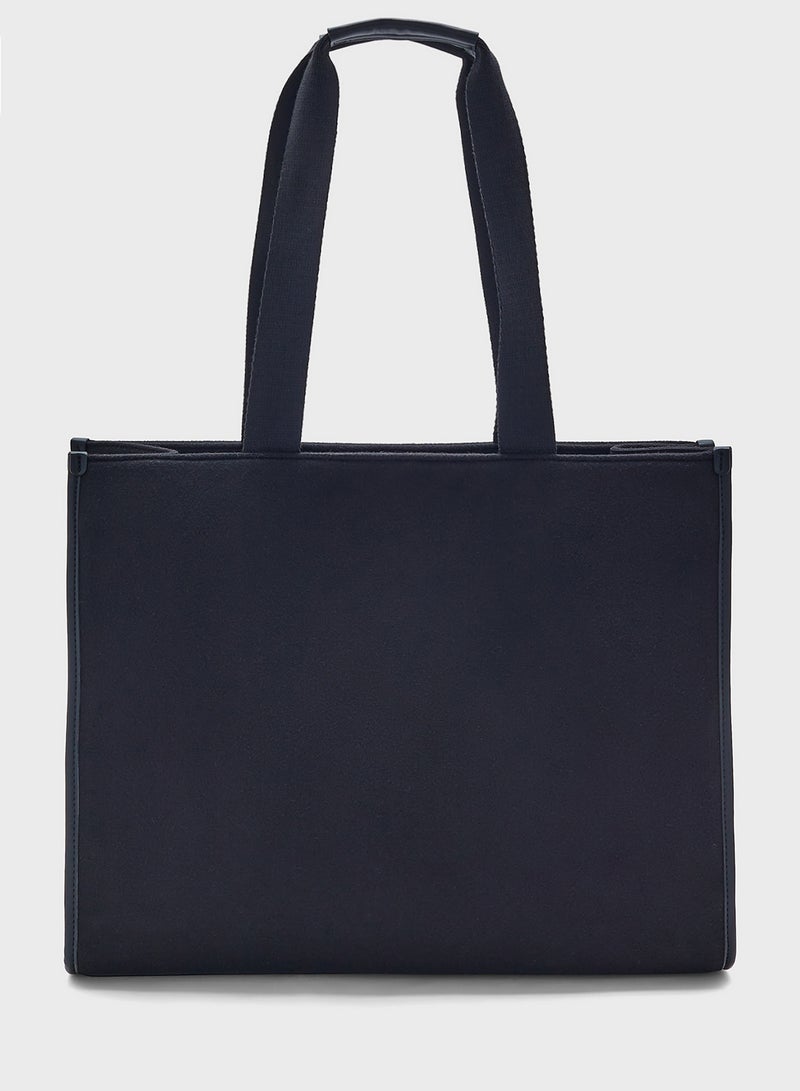 Rayah Tb Script Large Felt Tote