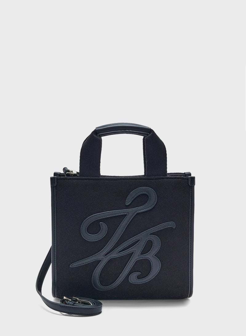 Raylea Tb Script Medium Felt Tote