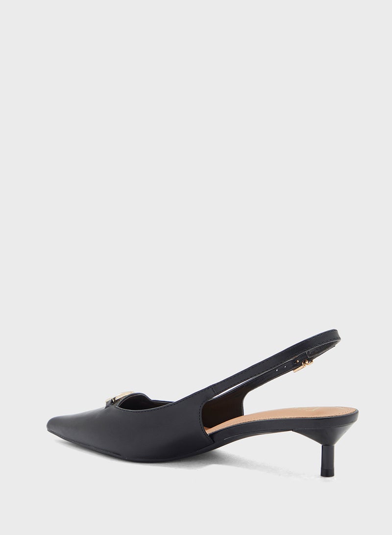 Trim Detail Sling Back Pump