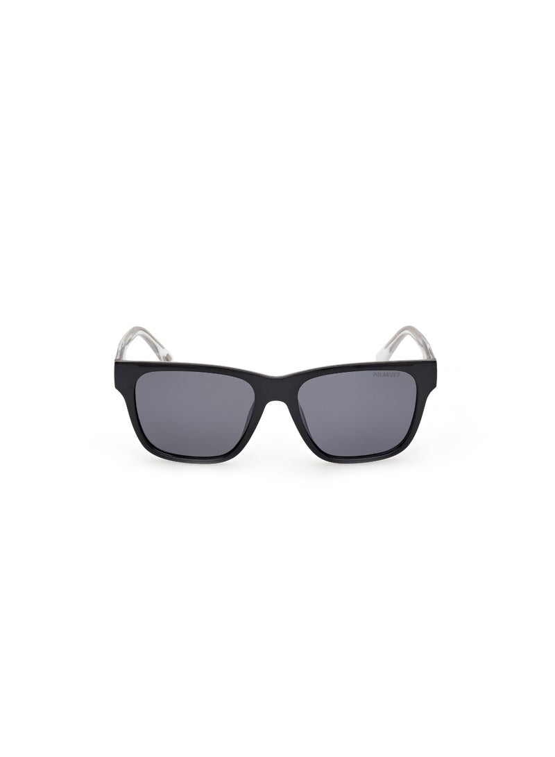 Boys Square Shape  Sunglasses SE0002601D54 Lens Size: 54 Millimeter - Shiny Black