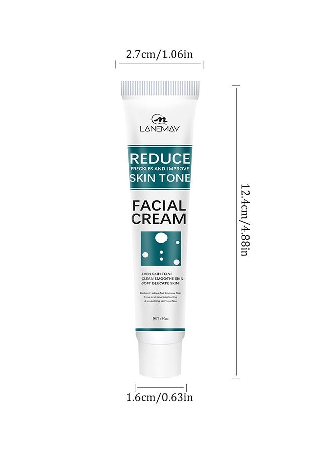 Reduce Freckles And Improve Skin Tone Facial Cream - Dark Spot Remover for Face Peeling Skin Whitening Freckle Cream Pigmentation Treatment Sun Spots Age Spots Blemish Remover Lightening Cream 20g