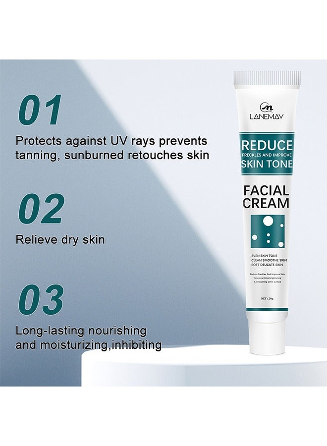 Reduce Freckles And Improve Skin Tone Facial Cream - Dark Spot Remover for Face Peeling Skin Whitening Freckle Cream Pigmentation Treatment Sun Spots Age Spots Blemish Remover Lightening Cream 20g