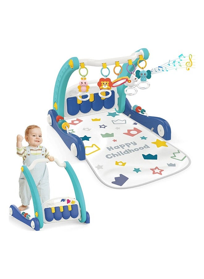 Interactive Baby Play Gym with Hanging Toys, Soft Musical Mat for Early Learning, Sensory Development, Motor Skills, and Fun Activity for Newborns and Toddlers   Safe & Durable Design