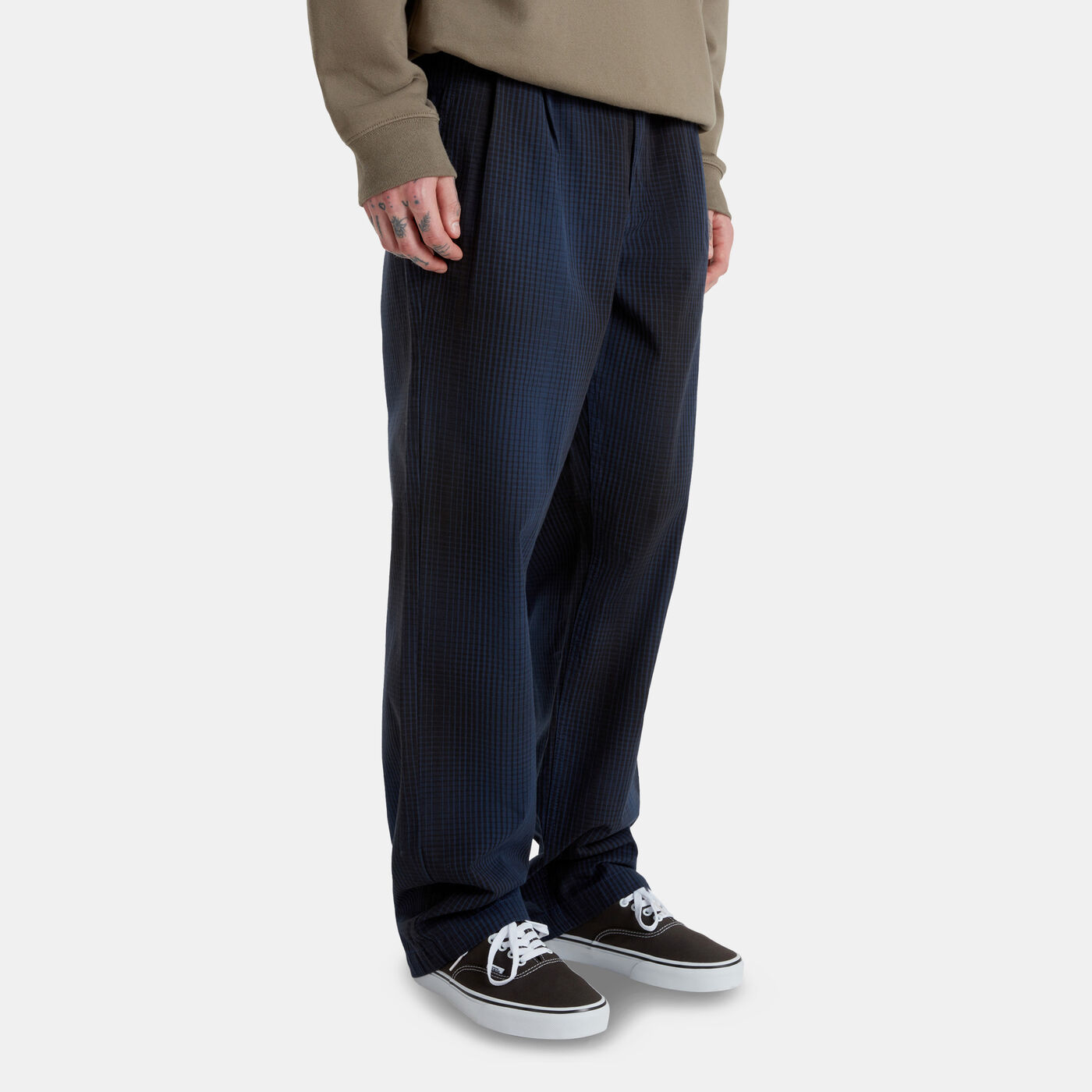 Men's Authentic Chino Tapered Plaid Pants