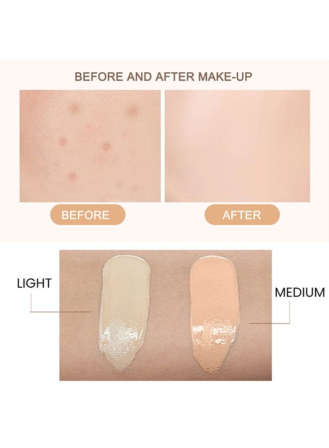 Make your skin better CC+ 30ml,Color Correcting Full Coverage Cream+Anti-Aging Hydrating serum 50+ (01#Ivory)