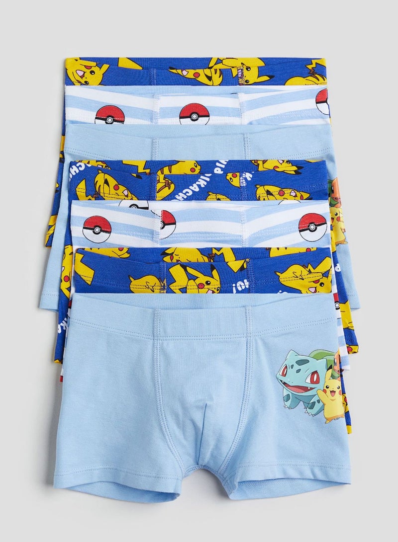 Kids 7-Pack Printed Trunks