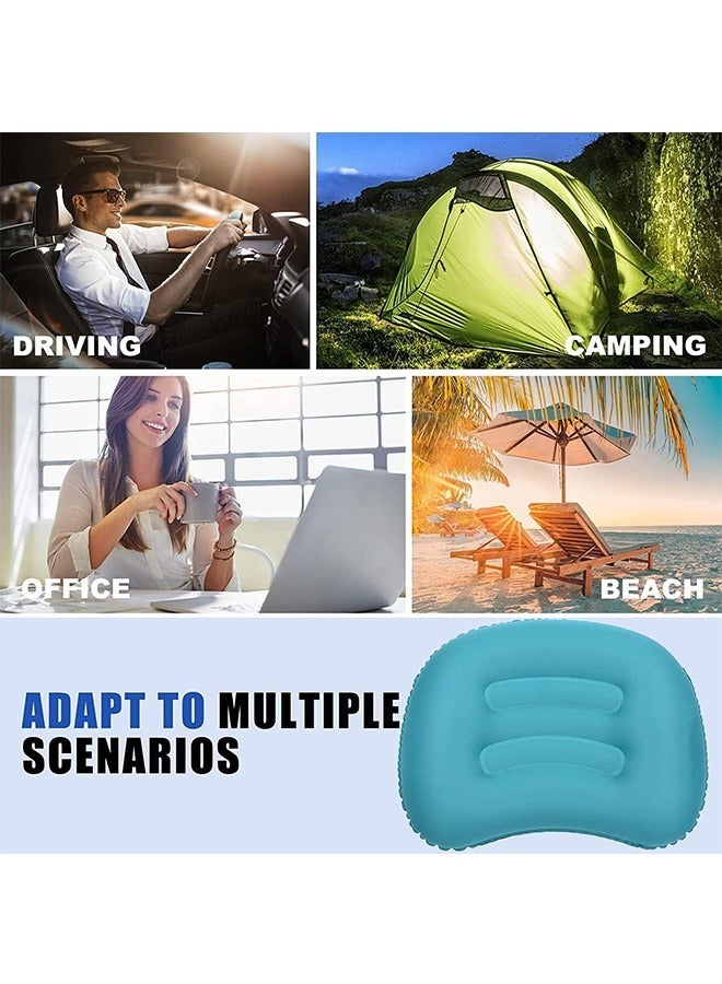 Ultralight Inflating Travel/Camping Pillows - Compressible, Compact, Inflatable, Comfortable, Ergonomic Pillow for Neck & Lumbar Support and a Good Night Sleep while Camp, Backpacking