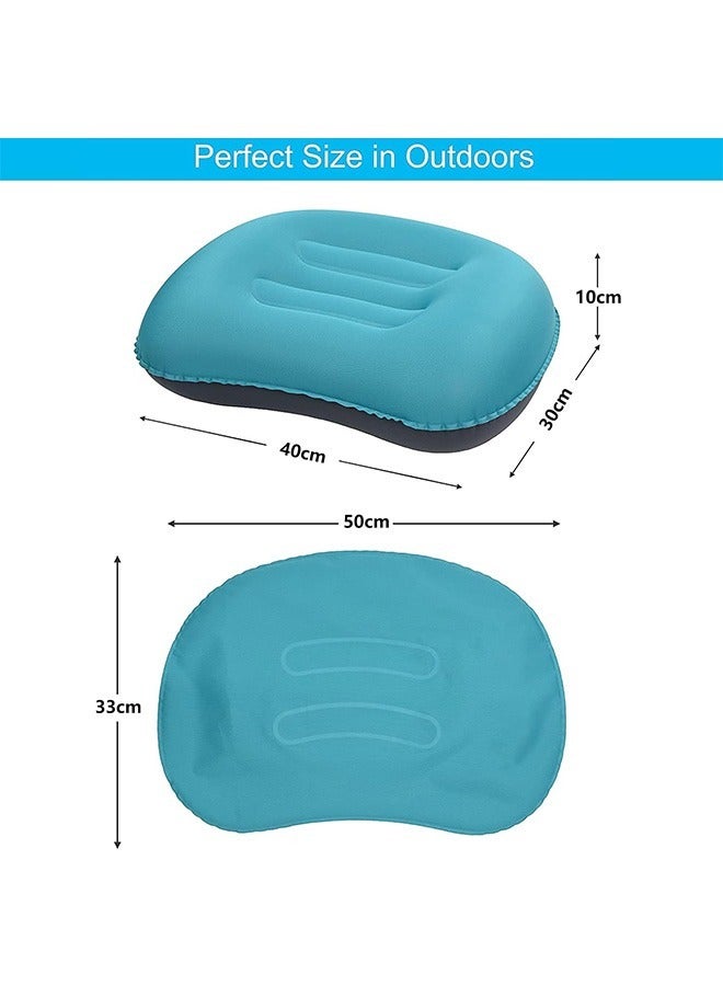 Ultralight Inflating Travel/Camping Pillows - Compressible, Compact, Inflatable, Comfortable, Ergonomic Pillow for Neck & Lumbar Support and a Good Night Sleep while Camp, Backpacking