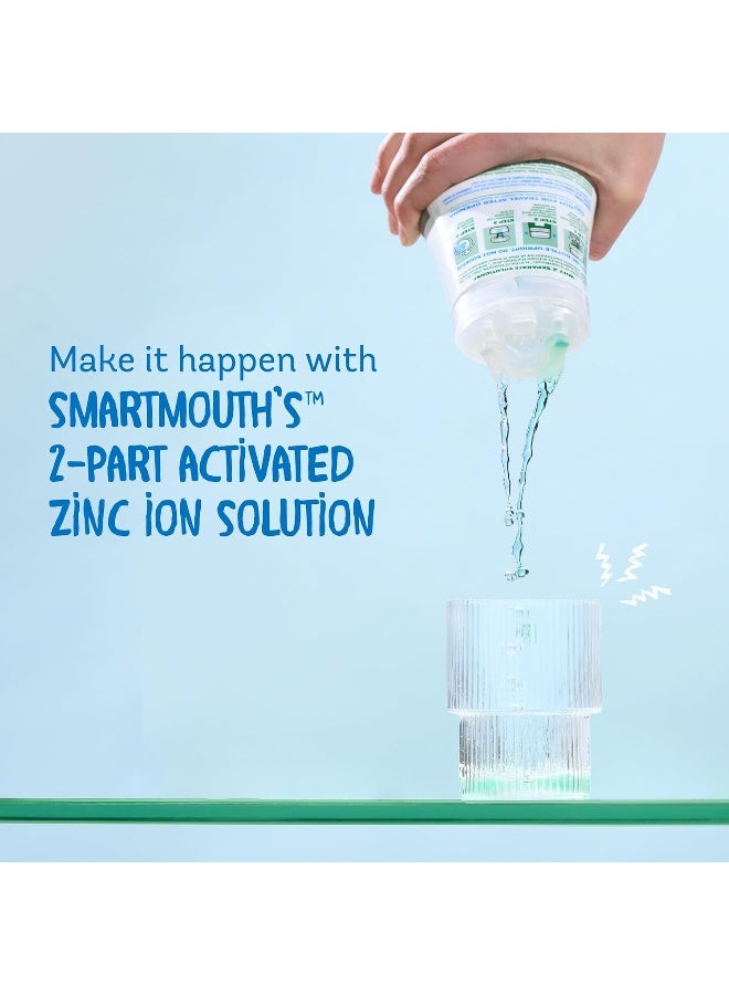 Smartmouth Original Activated Mouthwash & Tongue CleanerBad Breath SupportMint