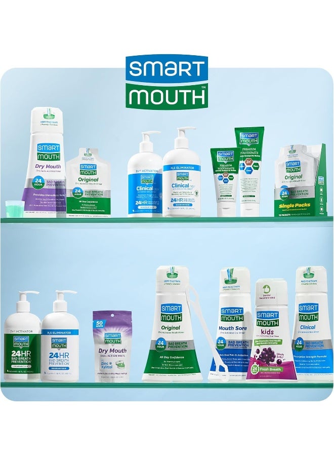 Smartmouth Original Activated Mouthwash & Tongue CleanerBad Breath SupportMint