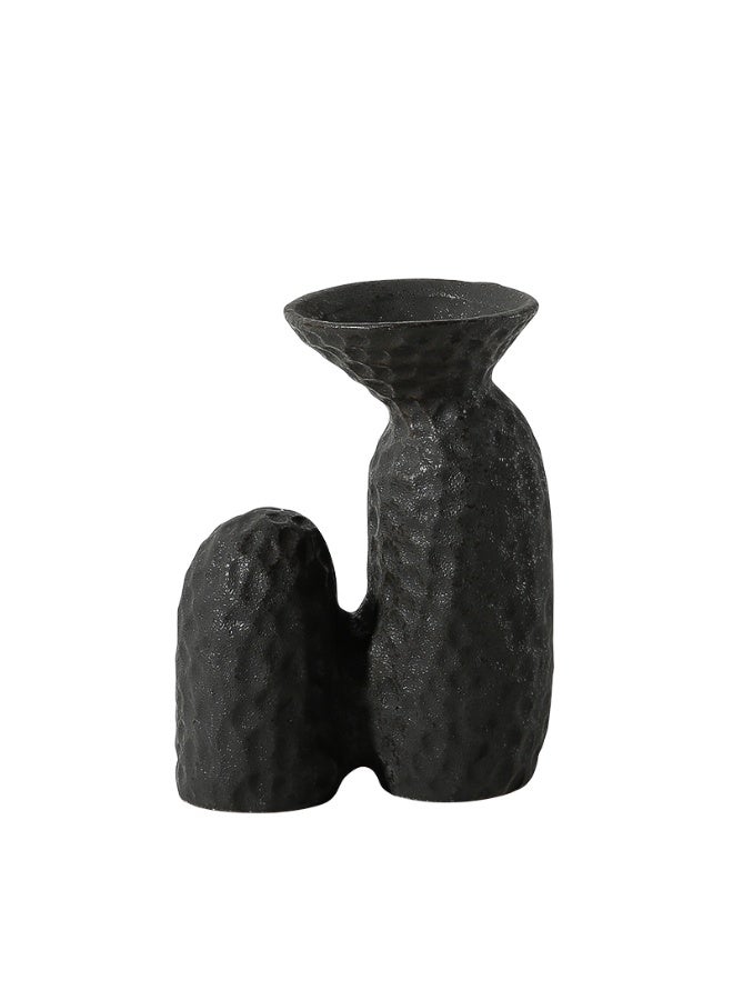 Hammered Vase Black