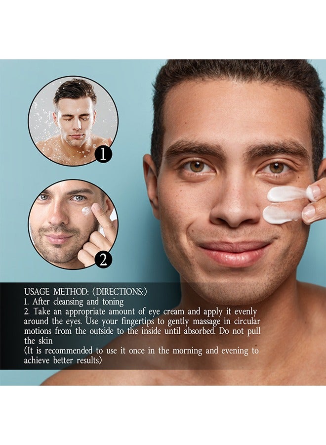 Under Eye Cream Firming Eye Skin-Eye Cream For Dark Circles And Puffiness, Anti-aging Caffeine Eye Cream For Men, Brightens, Reduces Puffiness, Dark Circles, And Fine Lines, Eye Treatment for Men 7ml