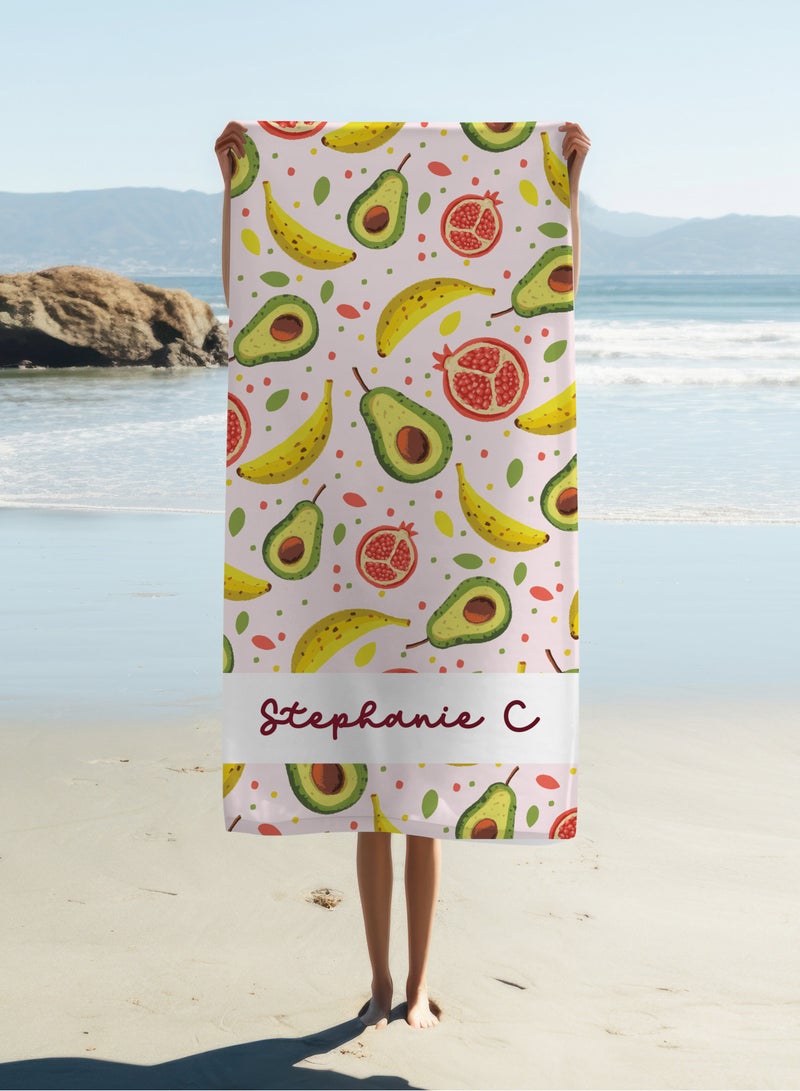 Personalised Beach Towel - Fruit Design Printed Towel(90x180cm)