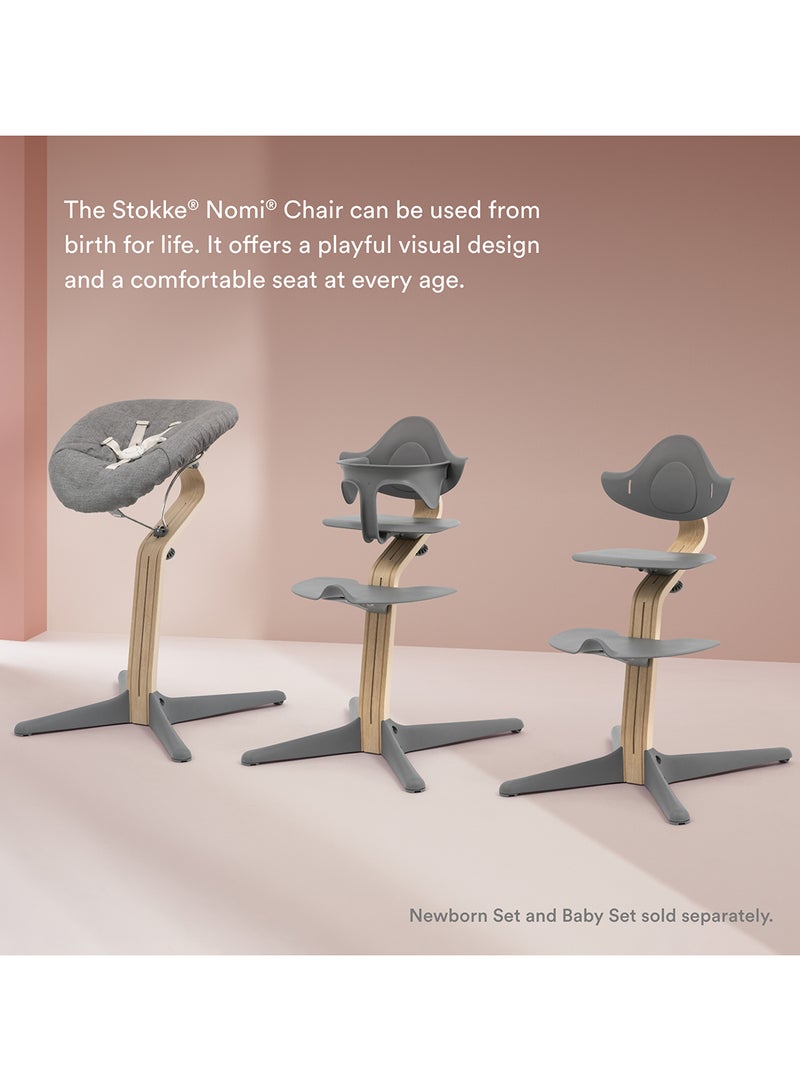 Nomi High Chair Inspires Active Sitting Tool - Free, Sea Ml Ess Adjust Ability Includes Stable Footrest And Anti - Tilt Wheels Holds Up To 150 Kgwhite