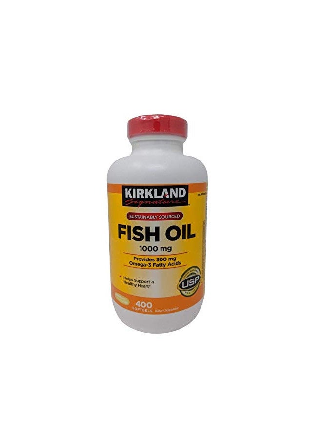 Kirkland Signature Fish Oil Concentrate with Omega-3 Fatty Acids, 400 Softgels, 1000mg