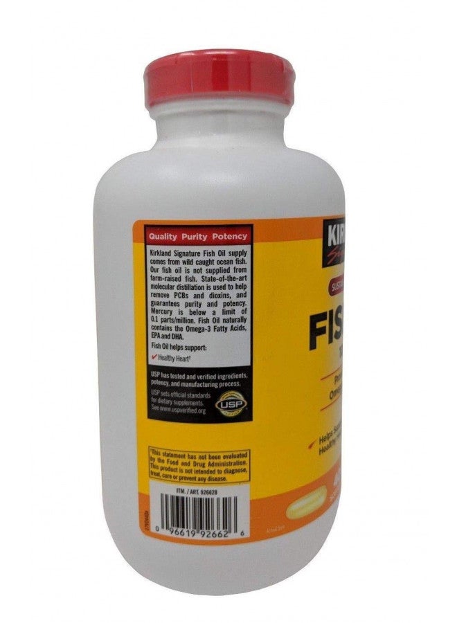Kirkland Signature Fish Oil Concentrate with Omega-3 Fatty Acids, 400 Softgels, 1000mg