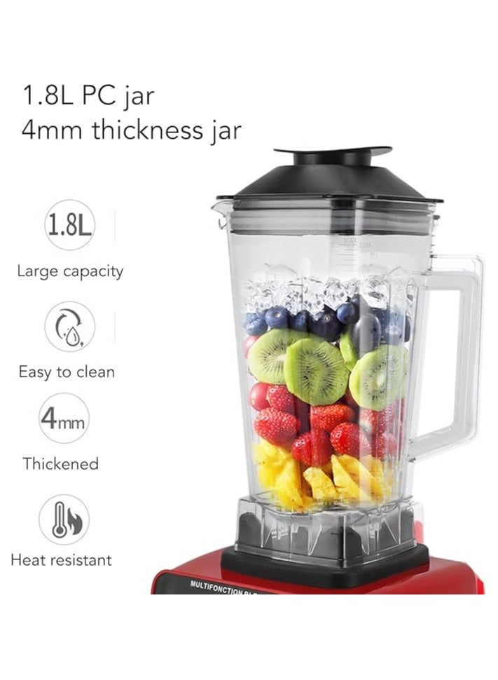 Powerful Blender Stand Mixer 1.8 L Blender  Maker  Multifunctional Food Processor with 6 Stainless Steel Blades for Meat  Ice Cream Fruit