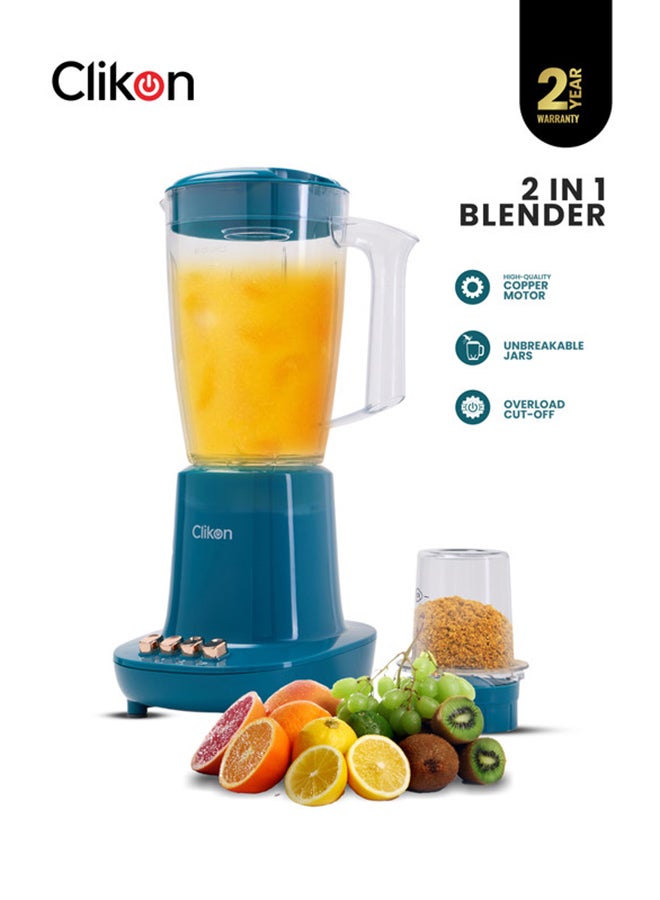 2-In-1 Juicer Blender Chopper Set 1.5 L 600 W CK2668 Green