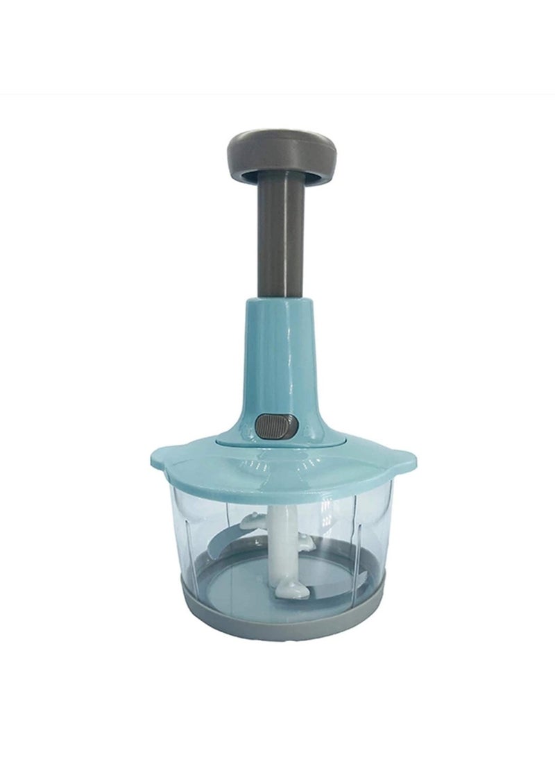 Manual Meat Grinder and Food Chopper - Press Type Vegetable Grinder, Meat Cutter, Egg Whisk, and Stirrer - Multifunction Kitchen Tool