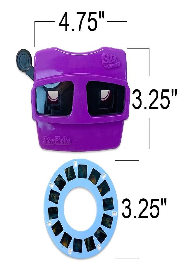 ArtCreativity 3D Viewer Toy with 6 Reels, 3D Reel Viewer with Baseball, Flowers, Space, Dinosaurs, Animals, and Insects Slides, Immersive Slide Viewer for Kids in Vibrant Colors