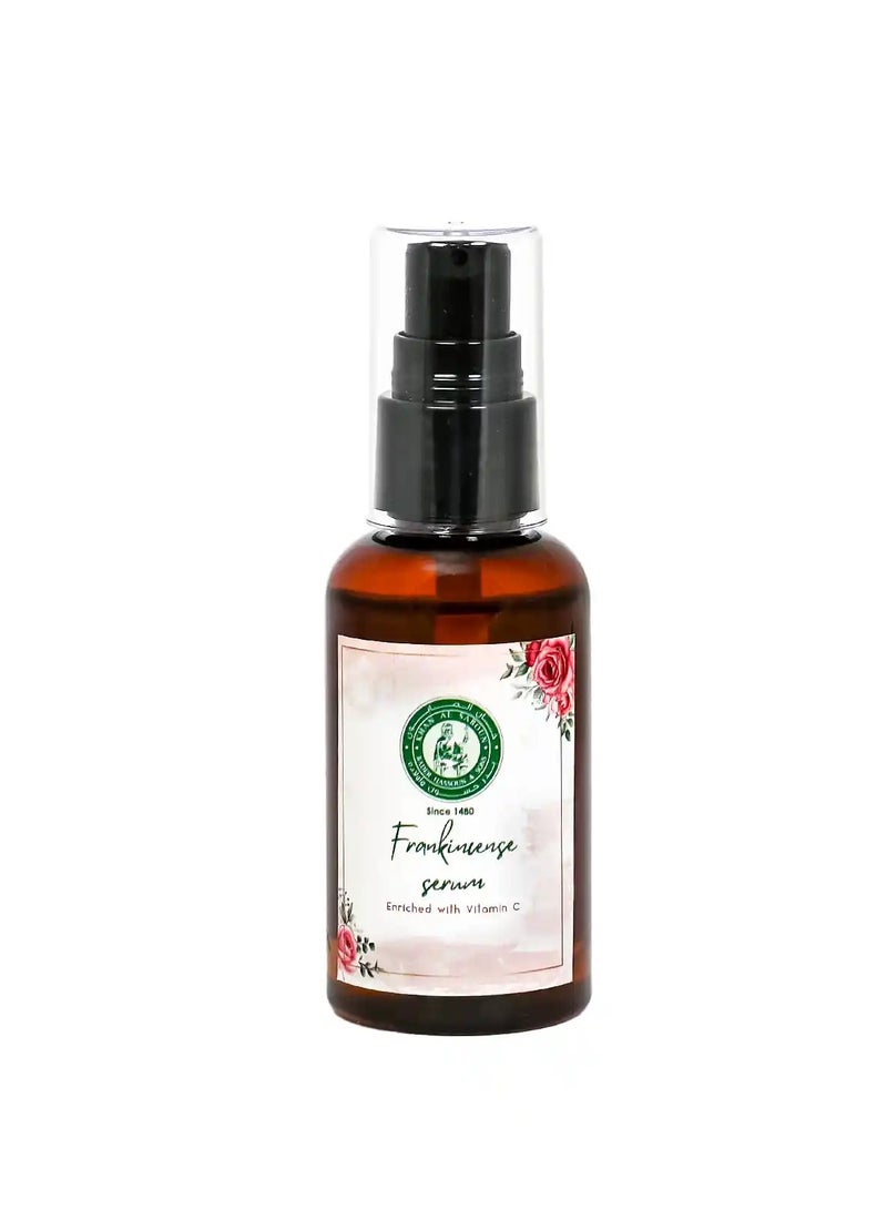 Khan Al Saboun Natural & Organic Frankincense & Rose Serum with Vitamin C - Exfoliating, Brightening, and Deep Cleansing