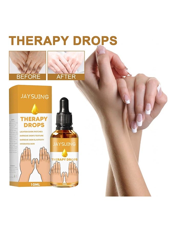 Therapy Drops-Dark Knuckle Whitening Serum for Dark Spots in Hand and Feet Knuckles Exfoliating Improves Dullness Powerful Whitening10 ML