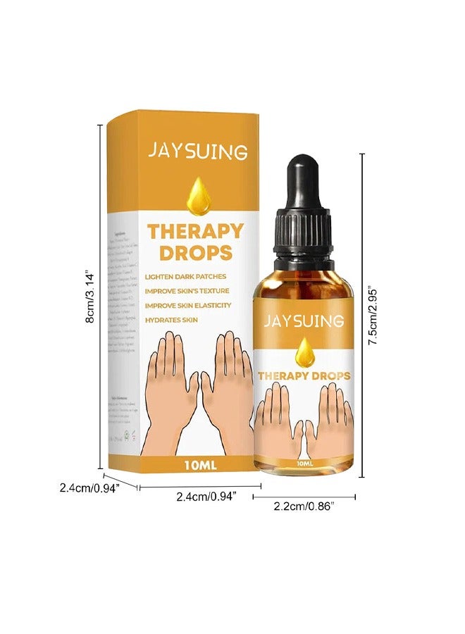 Therapy Drops-Dark Knuckle Whitening Serum for Dark Spots in Hand and Feet Knuckles Exfoliating Improves Dullness Powerful Whitening10 ML