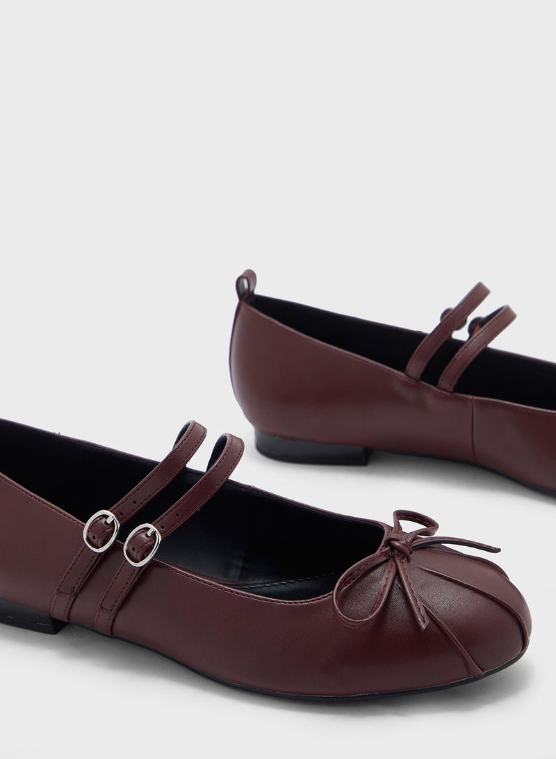 Mary Jane Double Strap Flat Shoe