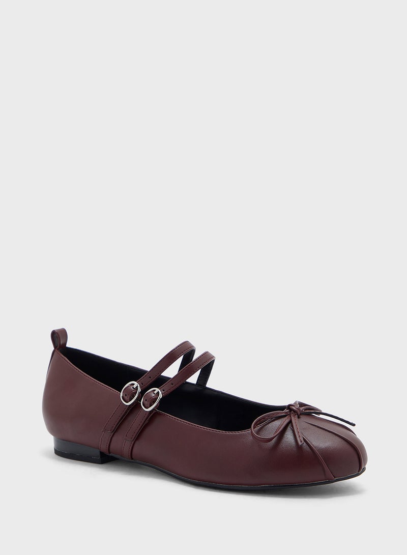 Mary Jane Double Strap Flat Shoe